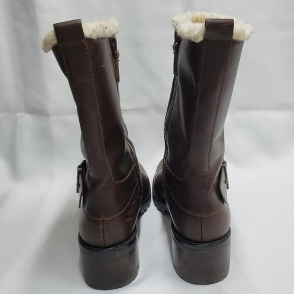 Cole Haan Champion Brown Leather Waterproof Zip Up Boots Women's Size 6B - Picture 8 of 16